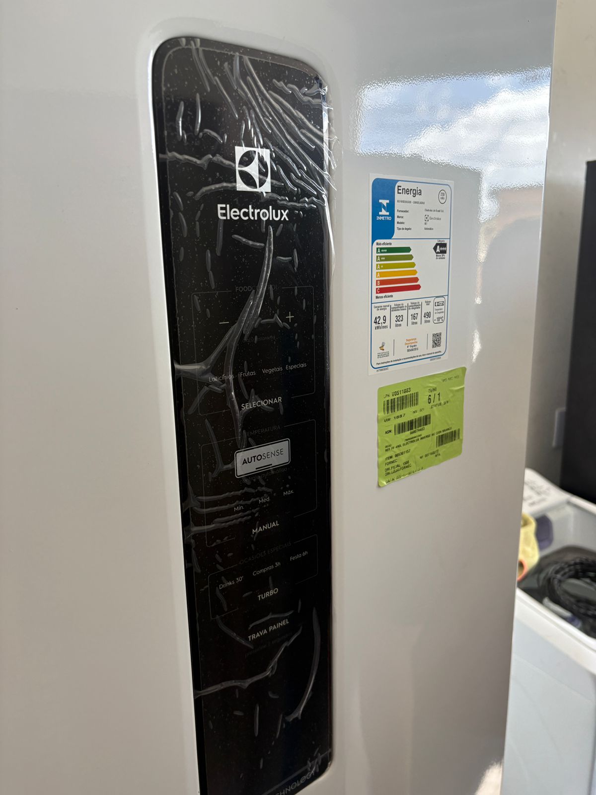 Geladeira Electrolux IB7 Frost Free Inverse Efficient AutoSense 490 litros Branco - 220V