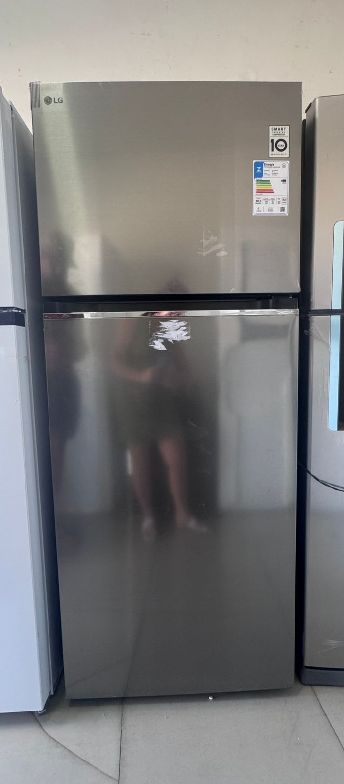 REF DUPLEX 395L LG GN-B392PLM2 220V INOX LOOK
