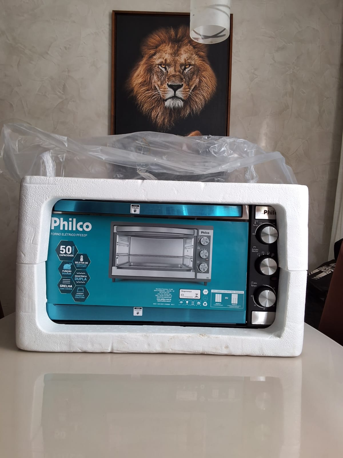 Forno Elétrico Philco PFE52P 50L Timer de 60 minutos Dupla Resistência Preto - 220V - Imagem 2