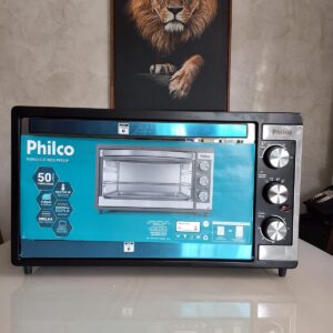 Forno Elétrico Philco PFE52P 50L Timer de 60 minutos Dupla Resistência Preto - 220V